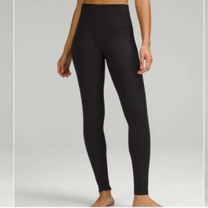 Lulu lemon Align Ribbed Leggings, Black, Size 6